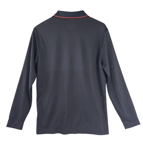 Men's FGS Long Sleeve Navy Polo Golf Shirt with Orange Accents XL - Picture 7 of 13